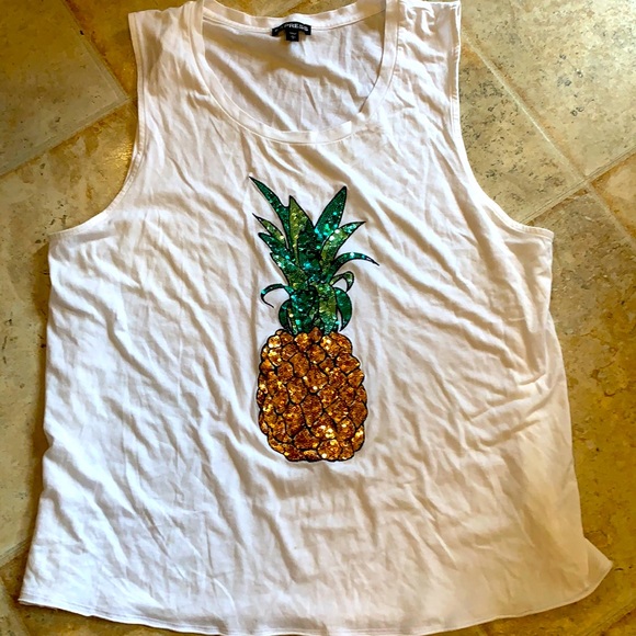 Express sequin pineapple tank top - Picture 1 of 3
